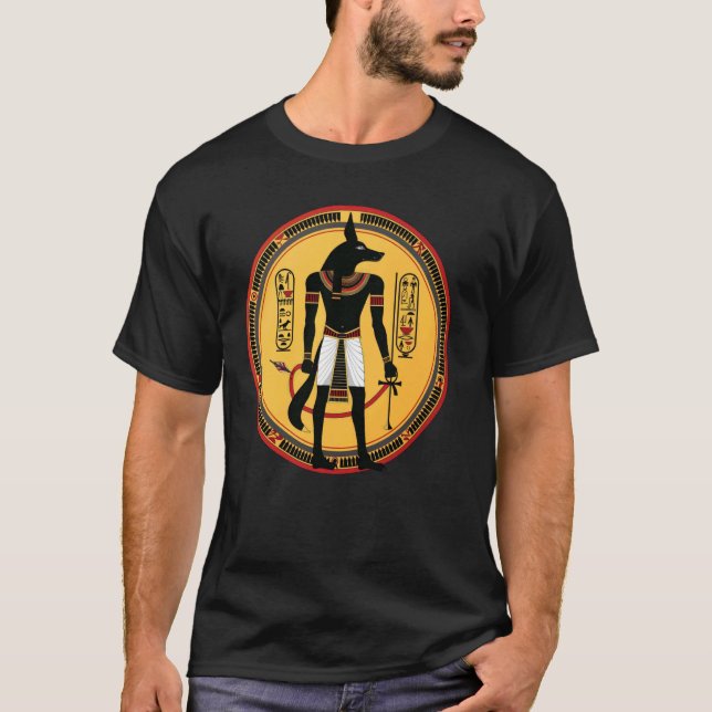 Camiseta Anpu Egito Anubis Egípcio Deus do Morto Anu (Frente)