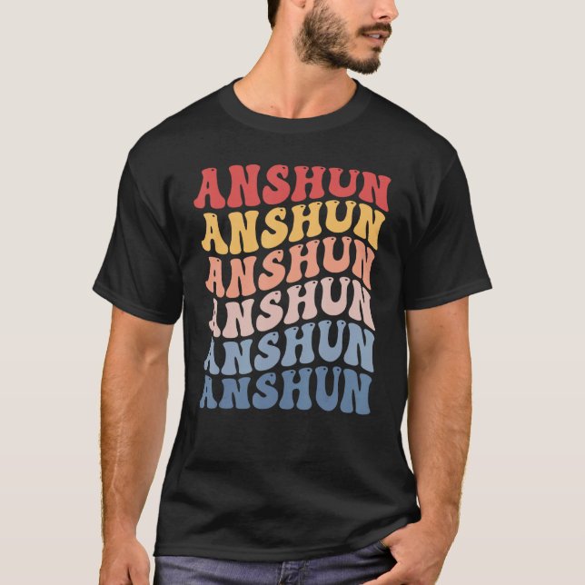 Camiseta Anshun City Groovy Retro (Frente)