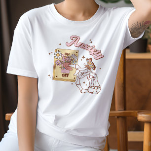 Camiseta Ansiedade ao desligar problemas de saúde mental
