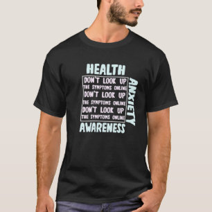 Camiseta Ansiedade da saúde Sensibilização Doença Saúde men