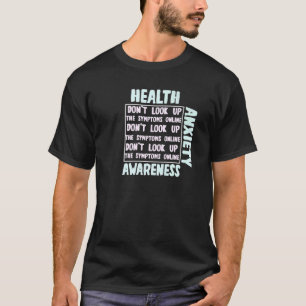 Camiseta Ansiedade da saúde Sensibilização Doença Saúde men