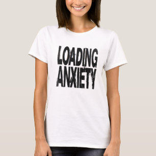 Camiseta ANSIEDADE DE CARREGAMENTO Tipografia Brutalista