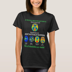 Camiseta Ansiedade de saúde mental não são deficiências cer