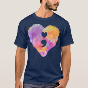 Camiseta Ansiedade do Semicolão Cardíaco Sensibilização par