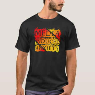 Camiseta Ansiedade Induzida pela mídia Slogans cita pró-pol