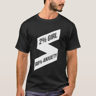 Camiseta Ansiedade Social Hoodie Para Mulheres 98 Ansiedade