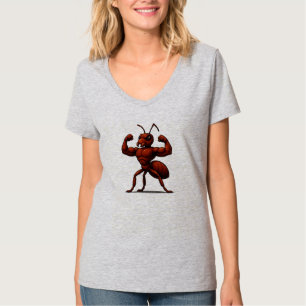 Camiseta Ant poderosa - Ilustração Forte de Ant de Cartoon