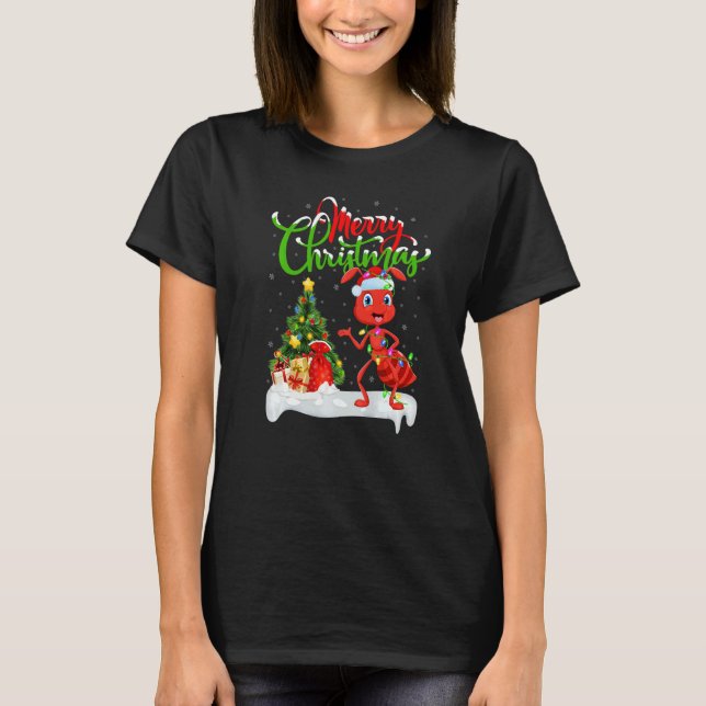 Camiseta Ant  Xmas Decorations Santa Ant Christmas (Frente)