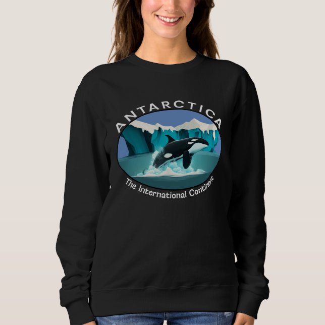 Camiseta Antarctica Orca Whale Iceberg Cool Antarctic Souve (Frente)