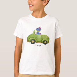Camiseta Antecedente de aniversário de um dinossauro engraç