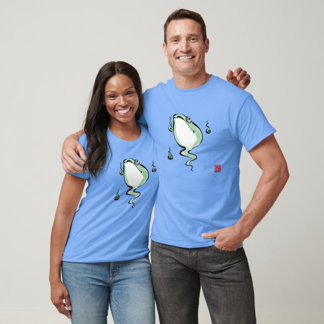 Camiseta Antecedentes de origem Antiguamente Sapo Inchado (Unissex)