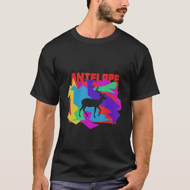 Camiseta Antelope Animal Mosaik Quebra-cabeça (Frente)
