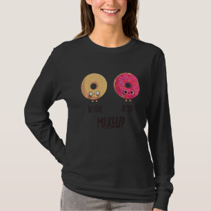 Camiseta Antes de Makeup Doughnut Rosquinha Legal Cute Funn
