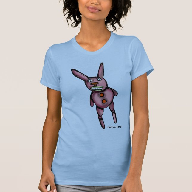 Camiseta antes de OYF, após OYF (Frente)