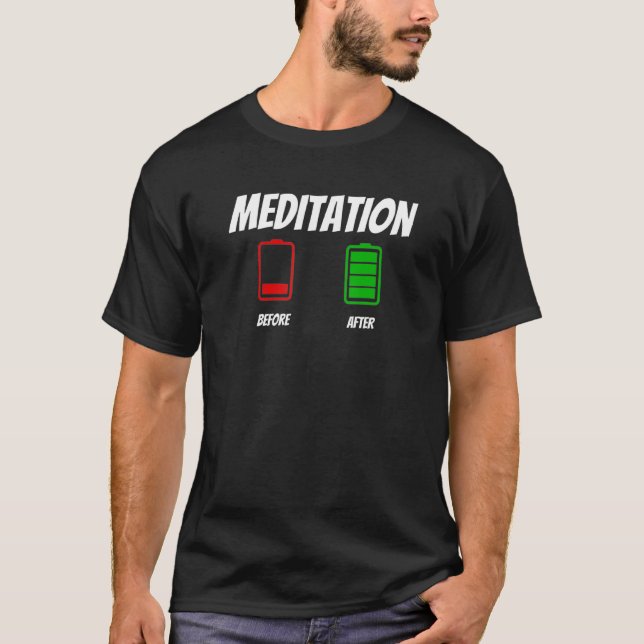 Camiseta Antes E Após A Meditação Roupa (Frente)