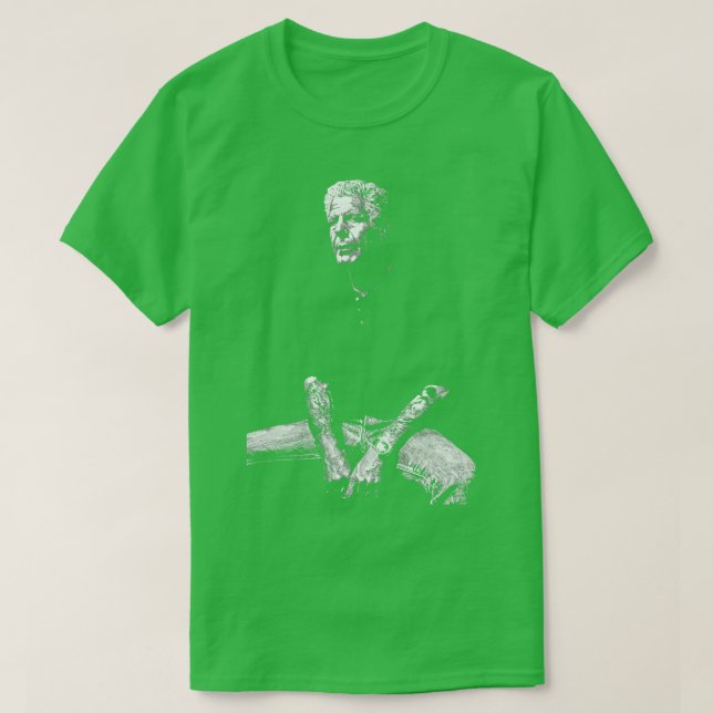 Camiseta Anthony Bourdain Black ver (Frente do Design)