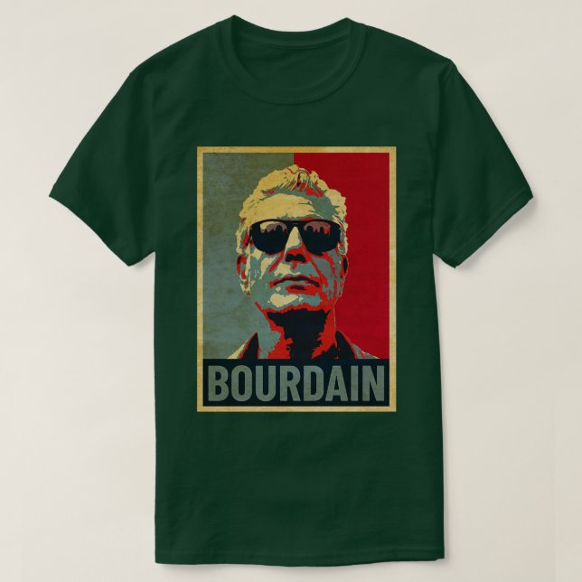 Camiseta Anthony Bourdain Hope Travesseiro (Frente do Design)