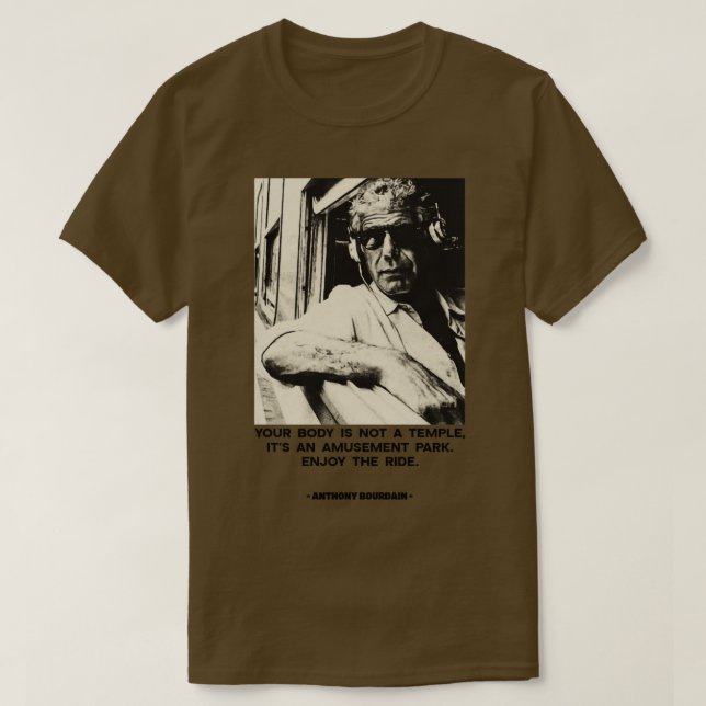 Camiseta Anthony Bourdain vintage Hoodie (Frente do Design)