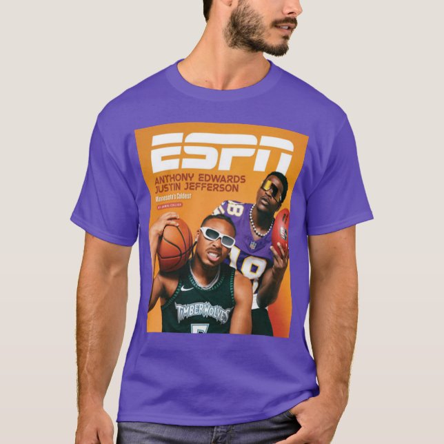 Camiseta Anthony Edwards Justin Jefferson Minnesotaimberwol (Frente)
