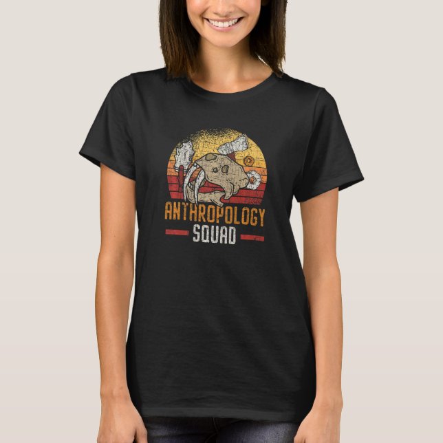 Camiseta Anthropology Squad Science Anthropologist Fossils  (Frente)