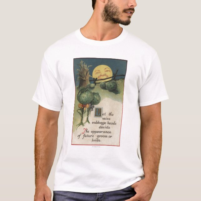 Camiseta Anthropomorphism do Dia das Bruxas GreetingCabbage (Frente)