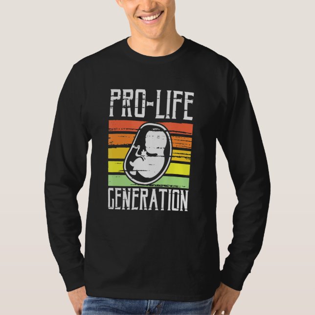 Camiseta Anti-Aborto De Bebê De Geração Pró-Vida (Frente)