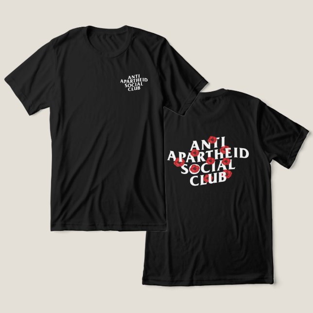Camiseta Anti-Apartheid Social Club Poppy Flower (Design Frente e Verso)