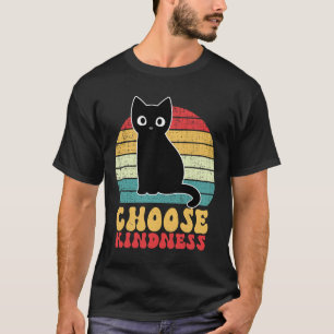 Camiseta Anti-Bullying Rainbow Peace Kind Hippie Cat Escolh