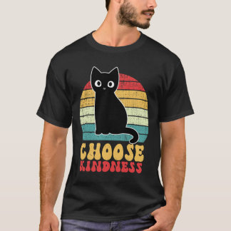 Camiseta Anti-Bullying Rainbow Peace Kind Hippie Cat Escolh