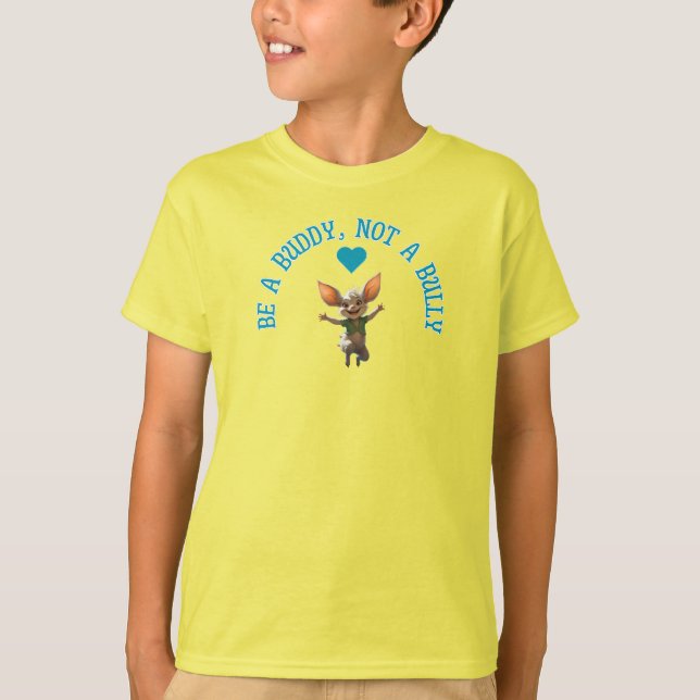Camiseta Anti-Bullying "Seja Um Amigo, Não Um Tolo" (Frente)