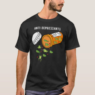Camiseta Anti-Depressivos Propagam Sapos Verdes Animais
