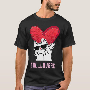Camiseta Anti Dia dos Namorados Doente de  Ew  Gato Desones