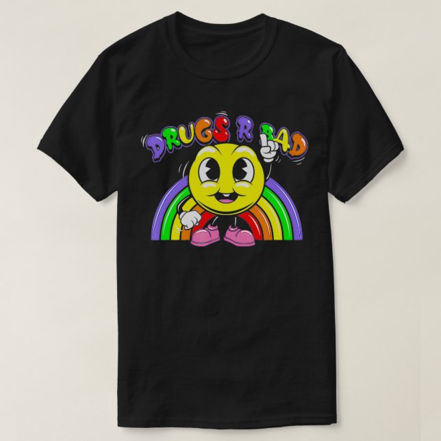 Camiseta Anti-Drogas Engraçadas e Faseadas (Frente do Design)
