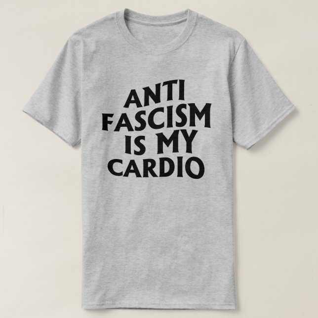 Camiseta Anti-fascismo é meu Cardio (Frente do Design)