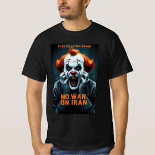 Camiseta Anti Guerra Não Guerra Contra o Irã