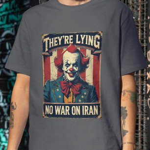 Camiseta Anti Guerra no Irã Contra Propaganda Neoc