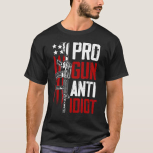 Camiseta Anti-Idiota de Arma Pro Gun Anti-Idiota