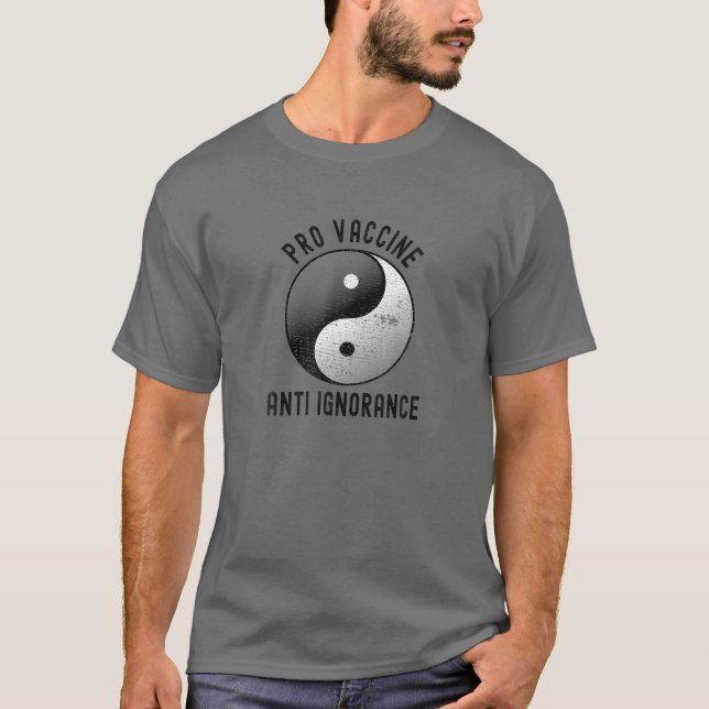 Camiseta Anti-Ignorância Da Vacina Pro - Disparação Complet (Frente)
