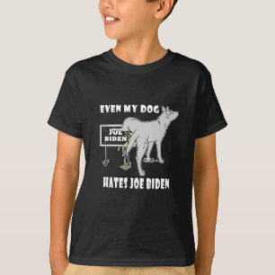 Camiseta Anti Joe Biden Meu Cachorro Odeia Biden Humor Pol