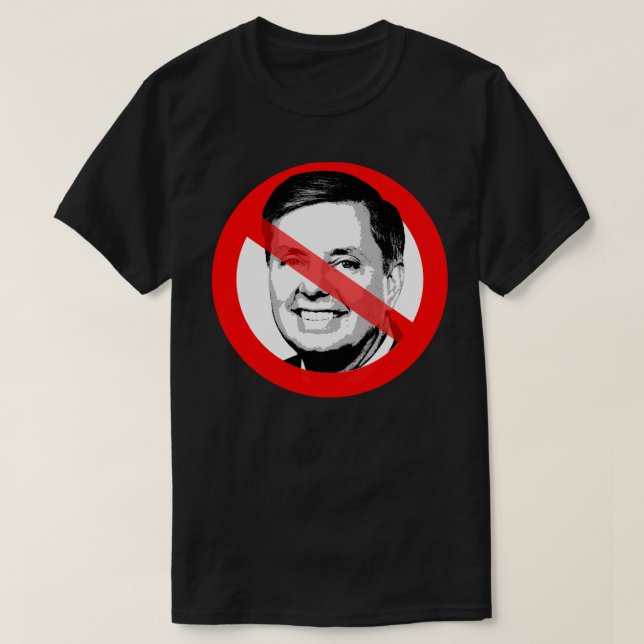 Camiseta Anti Lindsey Graham Atravessou o Rosto (Frente do Design)