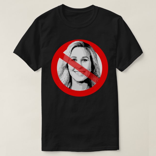 Camiseta Anti Marjorie Taylor Greene cruzou o rosto (Frente do Design)