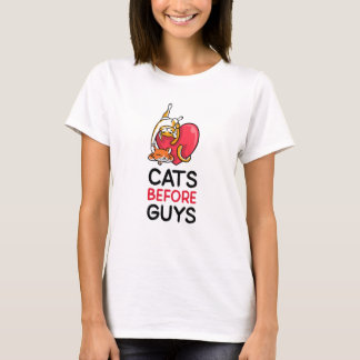 Camiseta Anti-Namorados, Engraçado, Gatos Antes De Caras