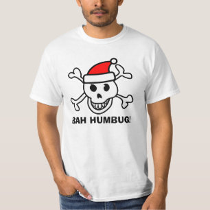 Camiseta anti Natal Bah Humbug com crânio de Papai