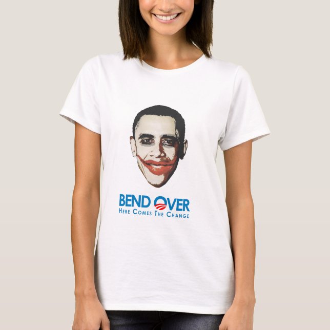 Camiseta Anti-Obama - curvatura sobre para a mudança (Frente)