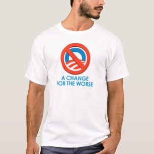 CAMISETA ANTI-OBAMA - MUDE PARA O MAIS MAU