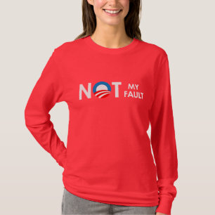 Camiseta Anti-Obama - não meu branco da falha