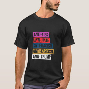 Camiseta Anti Ódio Mentiras Racismo Fascismo Resistir Prote