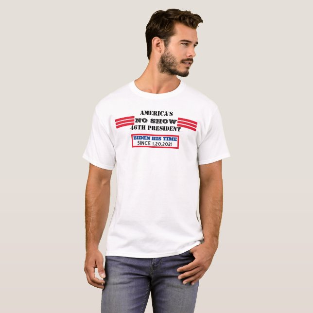 Camiseta Anti Presidente Biden 46º Presidente Humor  (Frente Completa)