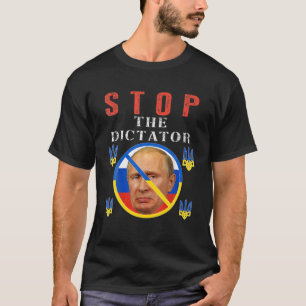 Camiseta Anti-Putin, Stop Putin, Orgulho da Ucrânia, Bandei