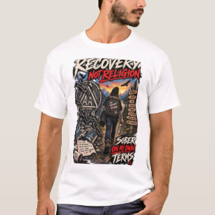 Camiseta Anti Recuperação AA Não Religião